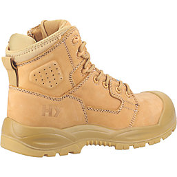 Hard Yakka Legend Metal Free  Lace & Zip Safety Boots Wheat Size 6.5
