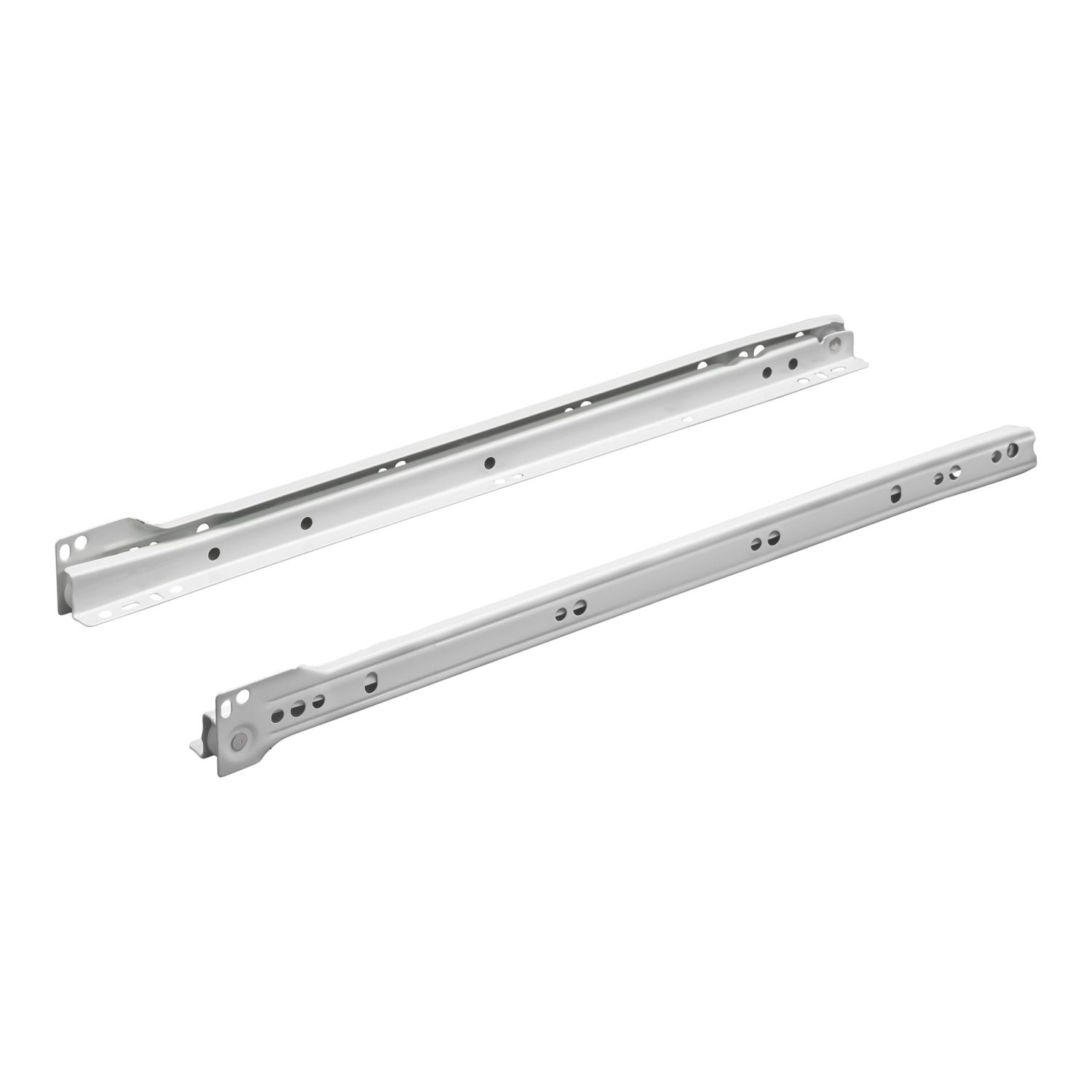 Essentials White Bottom Fix Self-Closing Roller Drawer Runners 400mm 2 Pack (230VN)