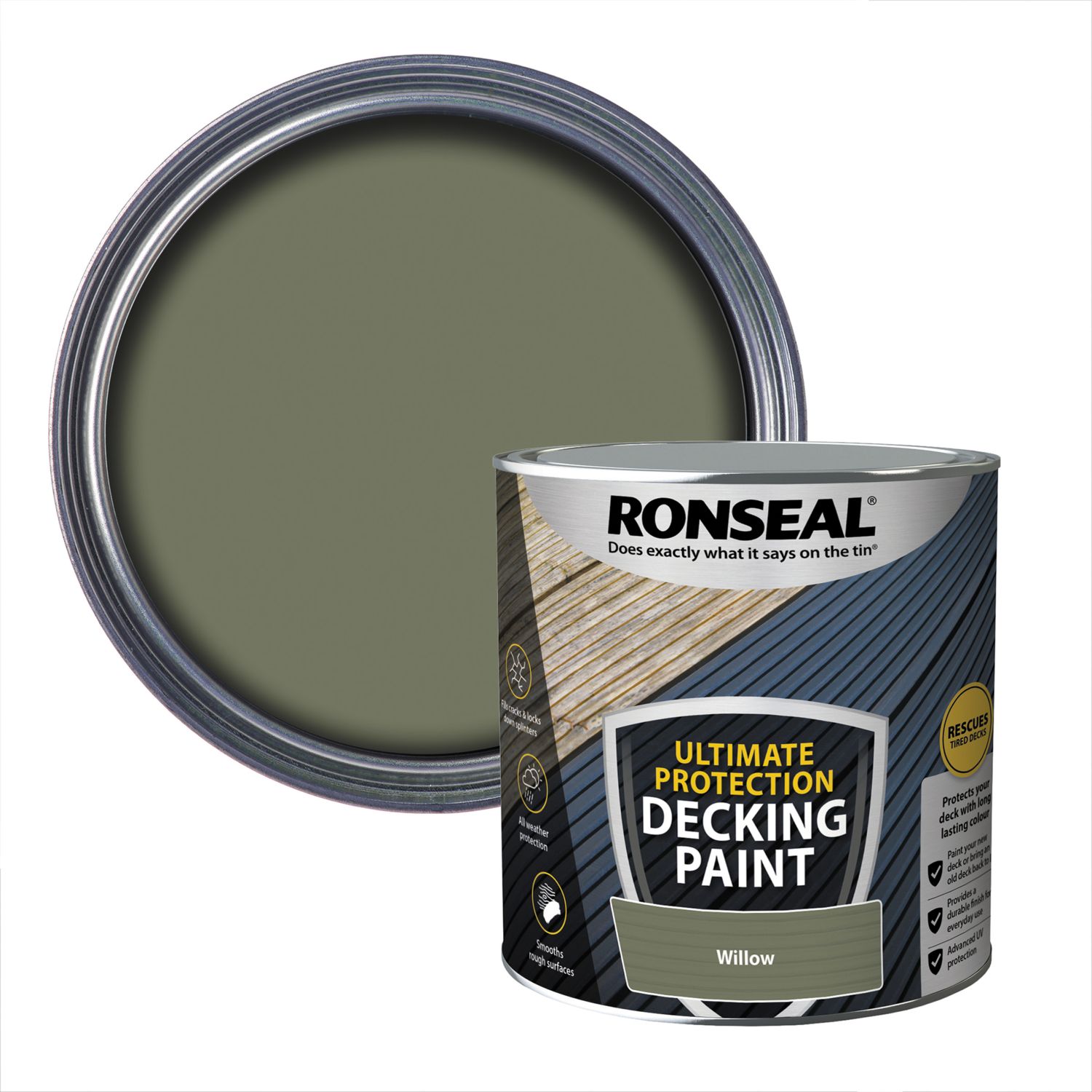Ronseal Ultimate Protection 2.5Ltr Willow Decking Paint (230VT)