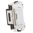 Knightsbridge Curved Edge 13A Grid Fused Spur White