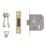 Smith & Locke Fire Rated  3 Lever Electric Brass Mortice Deadlock 64mm Case - 44mm Backset
