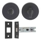Smith & Locke Matt Black Mortice Latch & Thumbturn Set 76mm Case - 57mm Backset