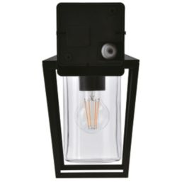 Lutec West Outdoor Lantern Wall Light Black