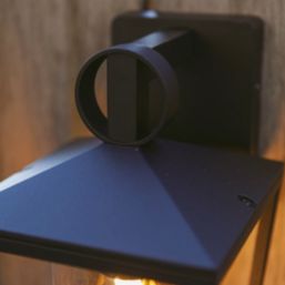 Lutec West Outdoor Lantern Wall Light Black