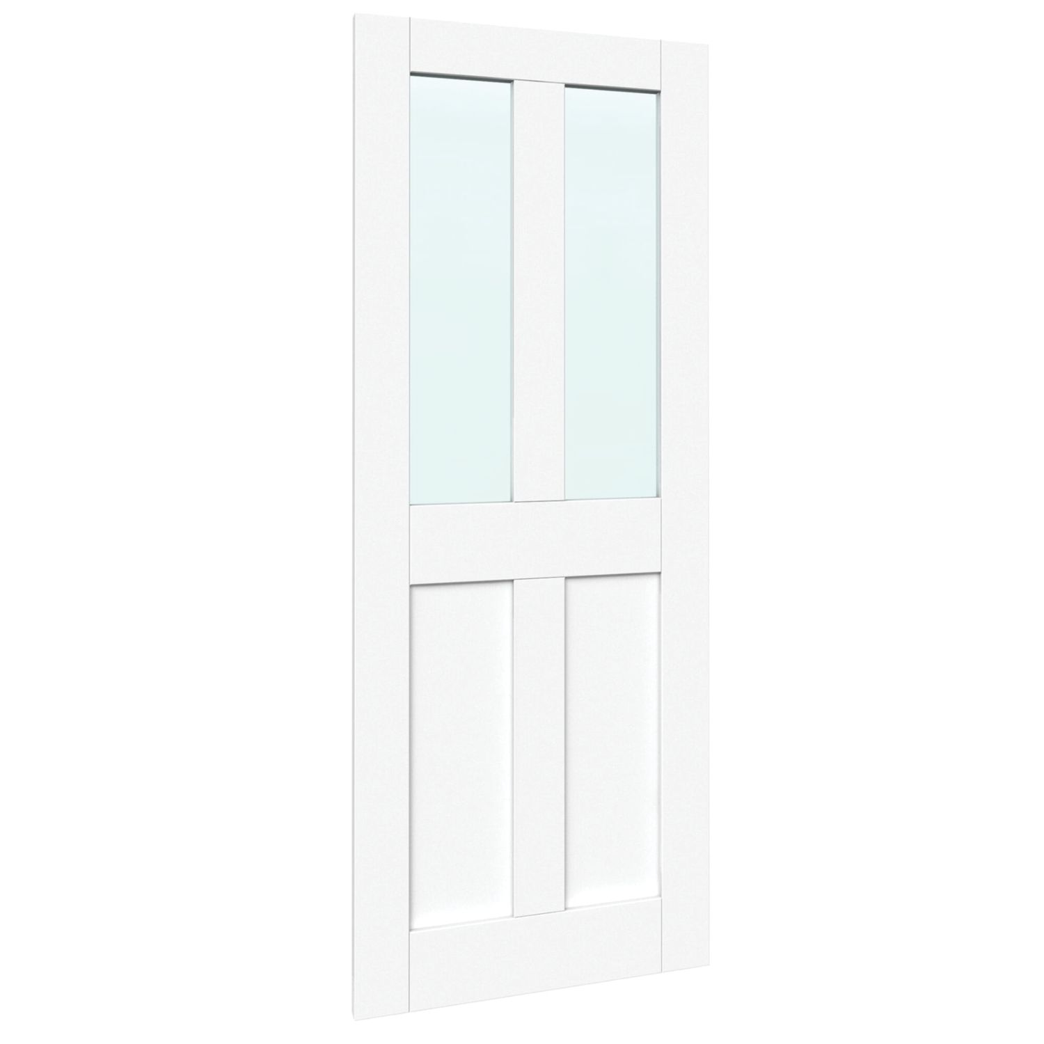 Green & Taylor Victorian 1-Clear Light Primed White Wooden Shaker Internal Door 2040mm x 826mm (231CT)