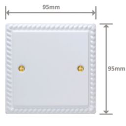 Varilight  1-Gang Blanking Plate Georgian White