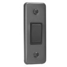 Varilight  10A 1-Gang 2-Way Light Switch  Graphite Grey