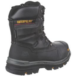 CAT Premier Lace & Zip Safety Boots Black Size 8 - Screwfix