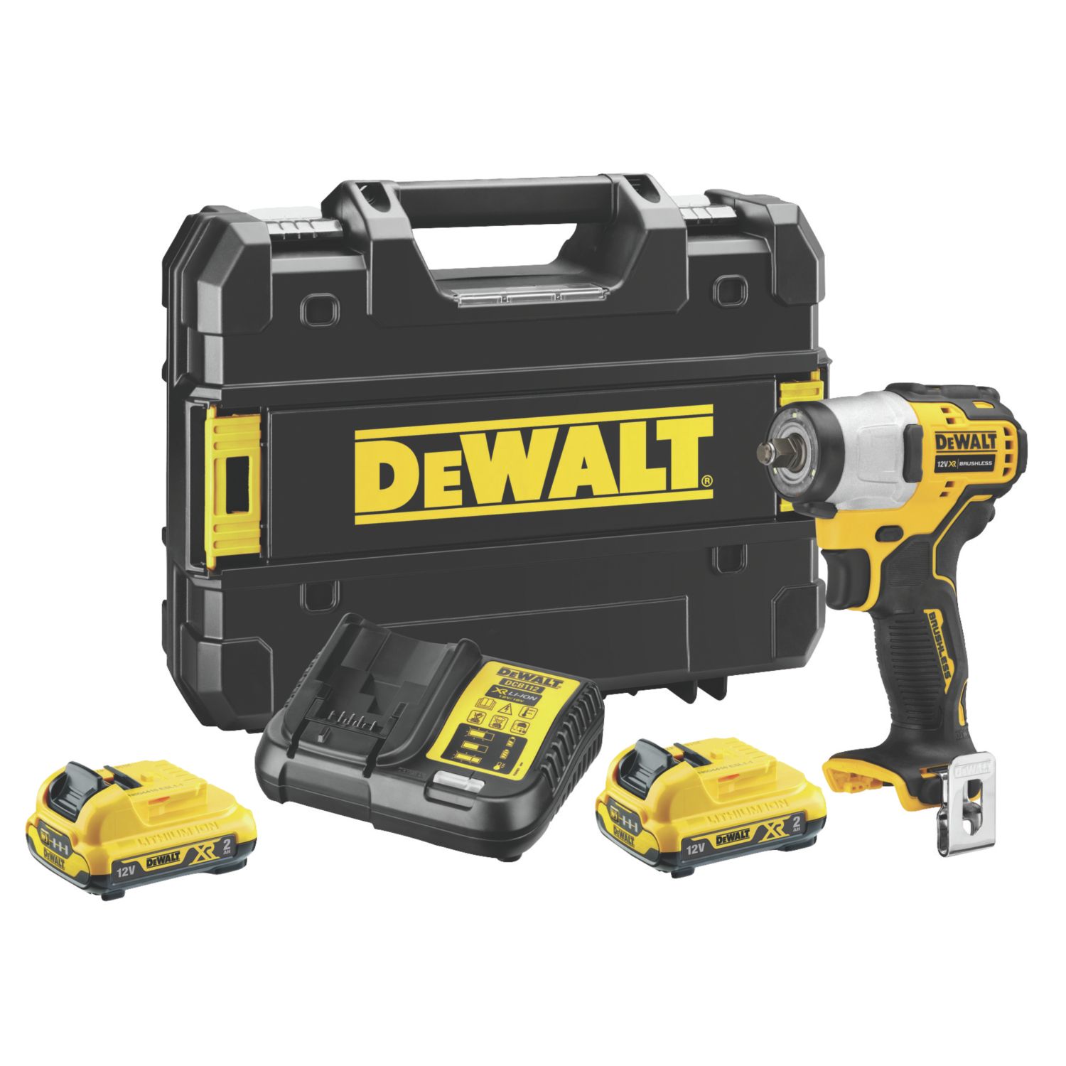 DeWalt DCF902D2-GB 12V 2 x 2.0Ah Li-Ion XR Brushless Cordless Impact Wrench (231HP)
