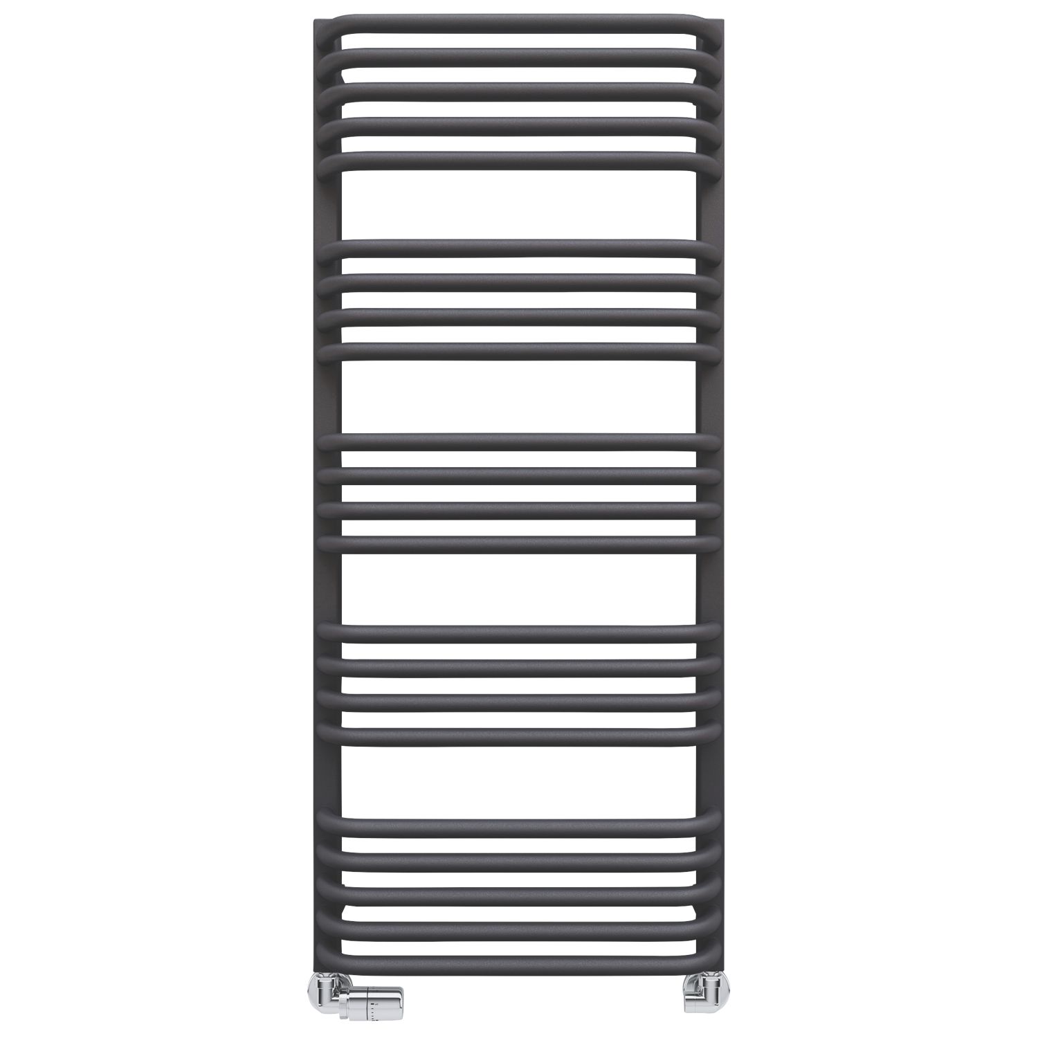 Terma 1140mm x 500mm 2017BTU Dark Grey Curved Designer Towel Radiator (231HR)