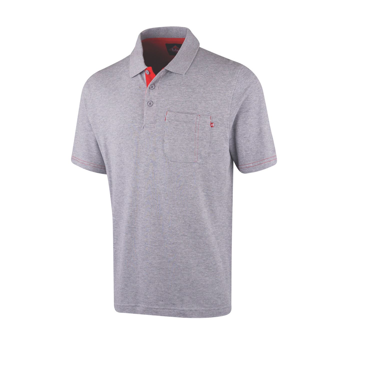 Lee Cooper LCTS011 Polo Shirt Grey Marl 2X Large 46" Chest (231HU)