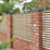 Forest  Double-Slatted  Fence Panels Natural Timber 6' x 3' Pack of 5