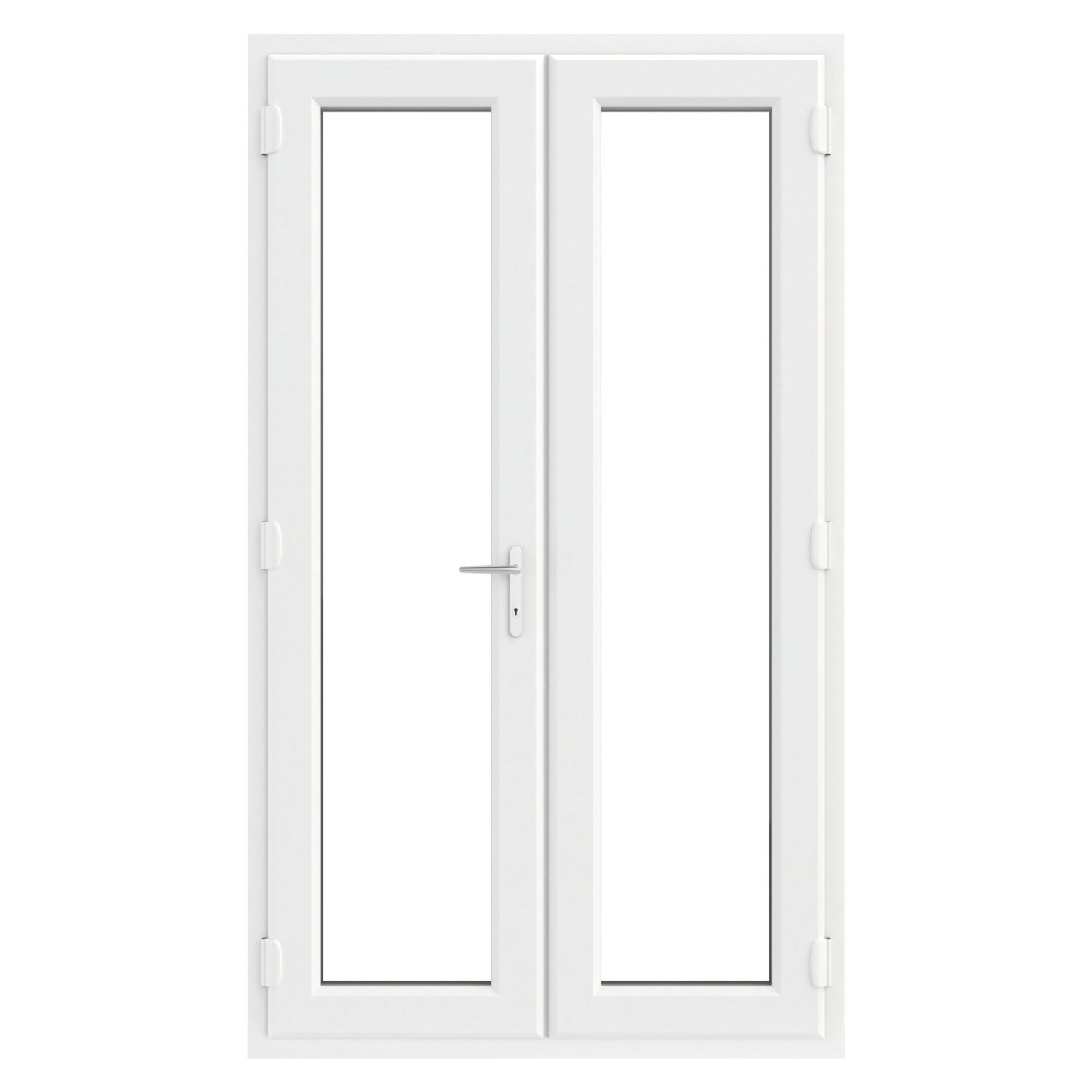 Crystal White Double-Glazed uPVC French Door Set 2055mm x 1290mm (231JP)