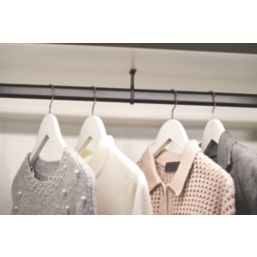 Rail & Tube Solutions Oval Centre Support Bracket Black 15mm