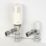Myson TRV2PAK15AC 15mm x 1/2" Chrome/White Angled Standard Thermostatic Radiator Valve & Lockshield