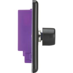 Knightsbridge  4-Gang 2-Way LED Intelligent Dimmer Switch  Matt Black