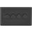 Knightsbridge  4-Gang 2-Way LED Intelligent Dimmer Switch  Matt Black