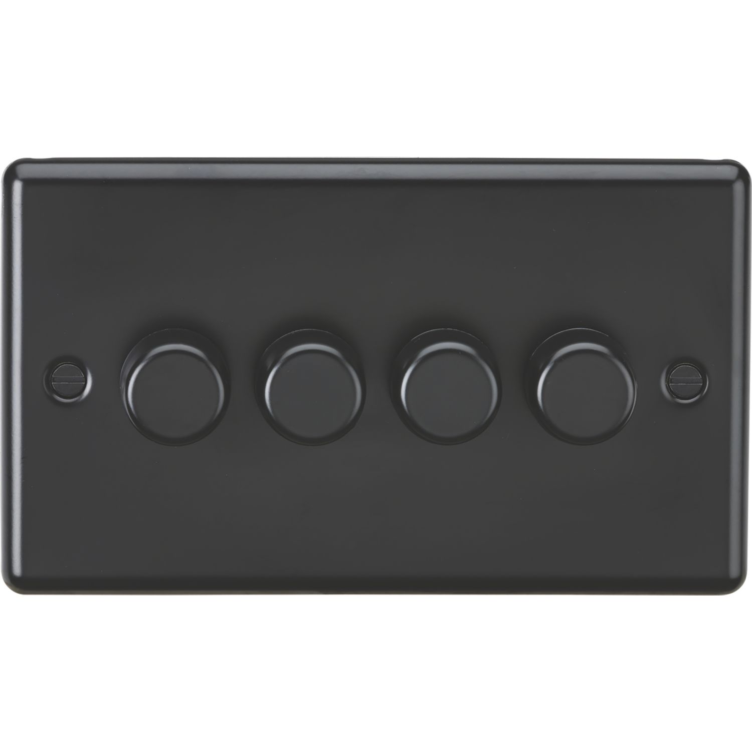 Knightsbridge 4-Gang 2-Way LED Intelligent Dimmer Switch Matt Black (231PY)