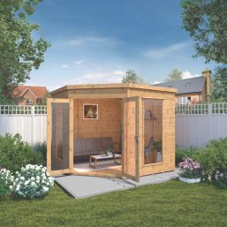 Mercia Premier Corner 8' x 8' (Nominal) Pent Timber Summerhouse