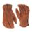 Stanley Split Cowhide Leather Driver Gloves Brown Large