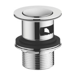 Wye Chrome 127mm Cloakroom Lever Mono Basin Mixer Tap  With Clicker Waste