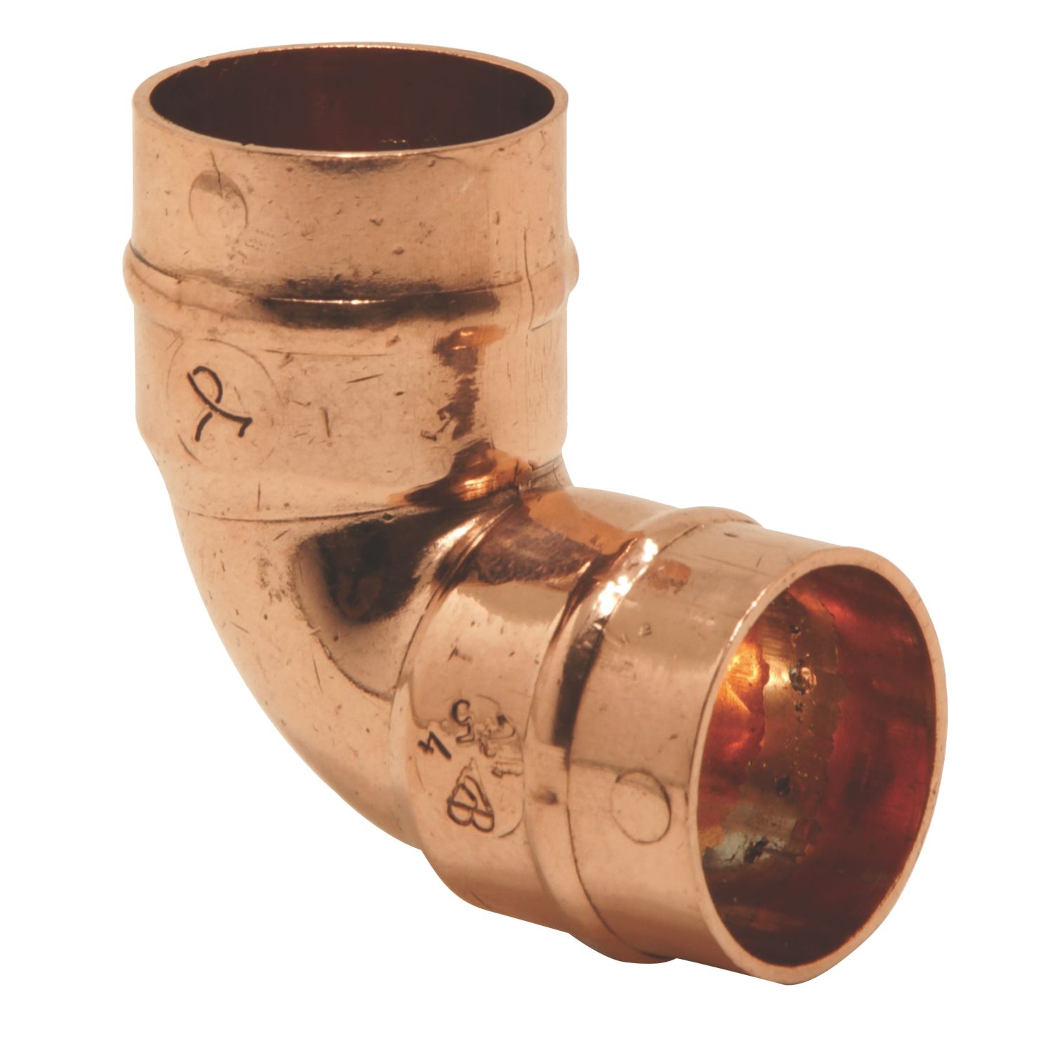 Yorkshire Copper Solder Ring Equal 90° Elbows 22mm 2 Pack (2327G)