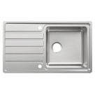 Apollonia 1 Bowl Stainless Steel Reversible Sink & Drainer  864mm x 500mm