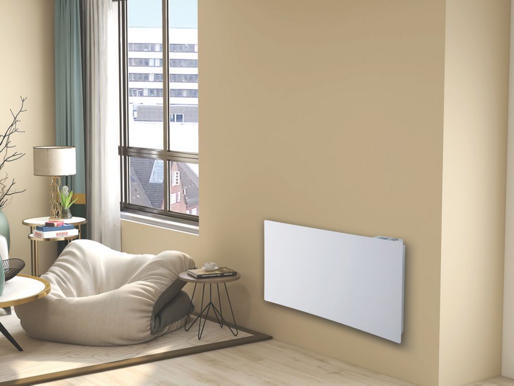 Blyss Saris Wall-Mounted Panel Heater White 2000W - Screwfix