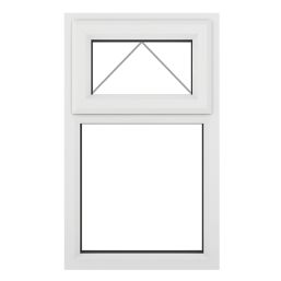 Crystal  Top Opening Clear Triple-Glazed Casement White uPVC Window 610mm x 1040mm