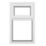 Crystal  Top Opening Clear Triple-Glazed Casement White uPVC Window 610mm x 1040mm