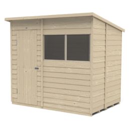 Forest  7' x 5' (Nominal) Pent Overlap Timber Shed with Base