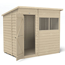 Forest  7' x 5' (Nominal) Pent Overlap Timber Shed with Base