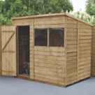 Forest  7' x 5' (Nominal) Pent Overlap Timber Shed with Base