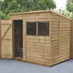 Forest  7' x 5' (Nominal) Pent Overlap Timber Shed with Base