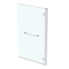 Ideal Standard i.life Frameless Silver Hinged Bath Screen w/ Towel Rail Left-Handed 900-925mm x 1505mm