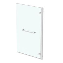 Ideal Standard i.life Frameless Silver Hinged Bath Screen w/ Towel Rail Left-Handed 900-925mm x 1505mm