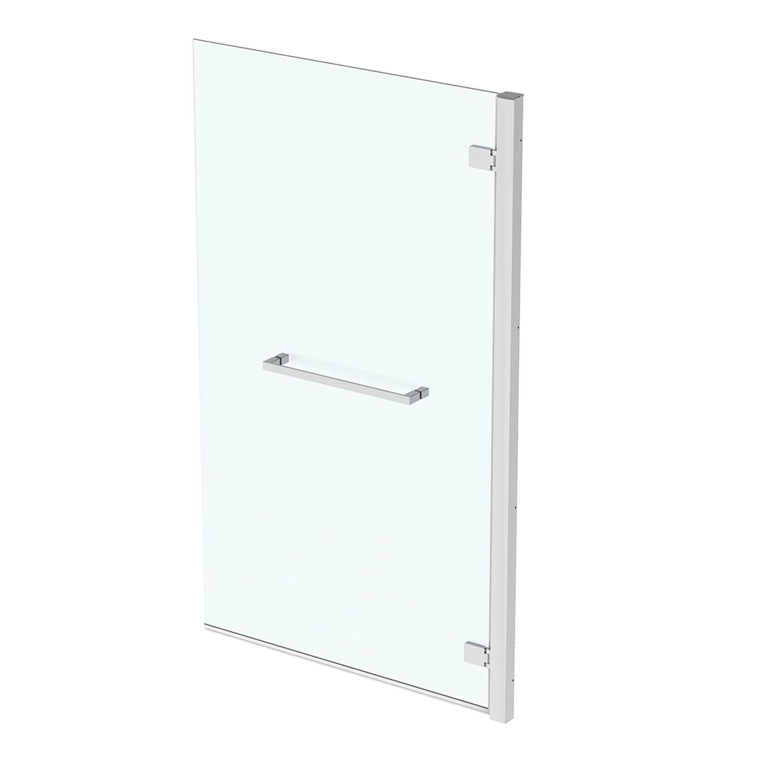 Ideal Standard i.life Frameless Silver Hinged Bath Screen w/ Towel Rail Left-Handed 900-925mm x 1505mm (232KU)