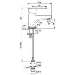 Ideal Standard Calista Chrome 121mm Cloakroom Lever Mono Basin Mixer Tap