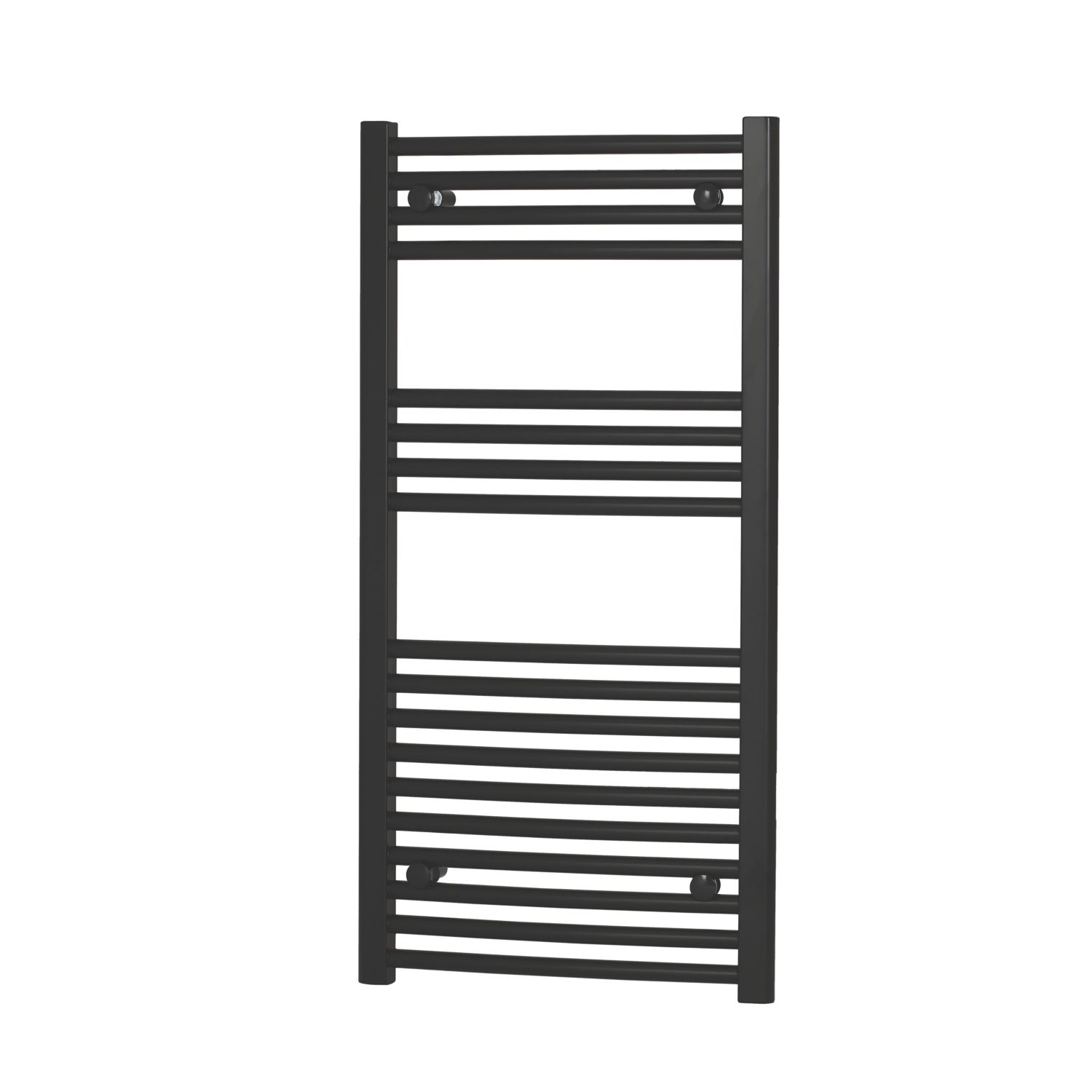 Flomasta 1000mm x 500mm 1546BTU Black Curved Towel Radiator (232RV)