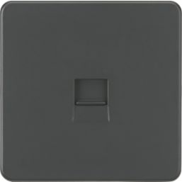 Knightsbridge  1-Gang Slave Telephone Socket Anthracite