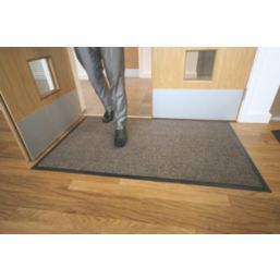 COBA Vyna-Plush Entrance Mat Black/Brown 1.8m x 1.2m x 7mm