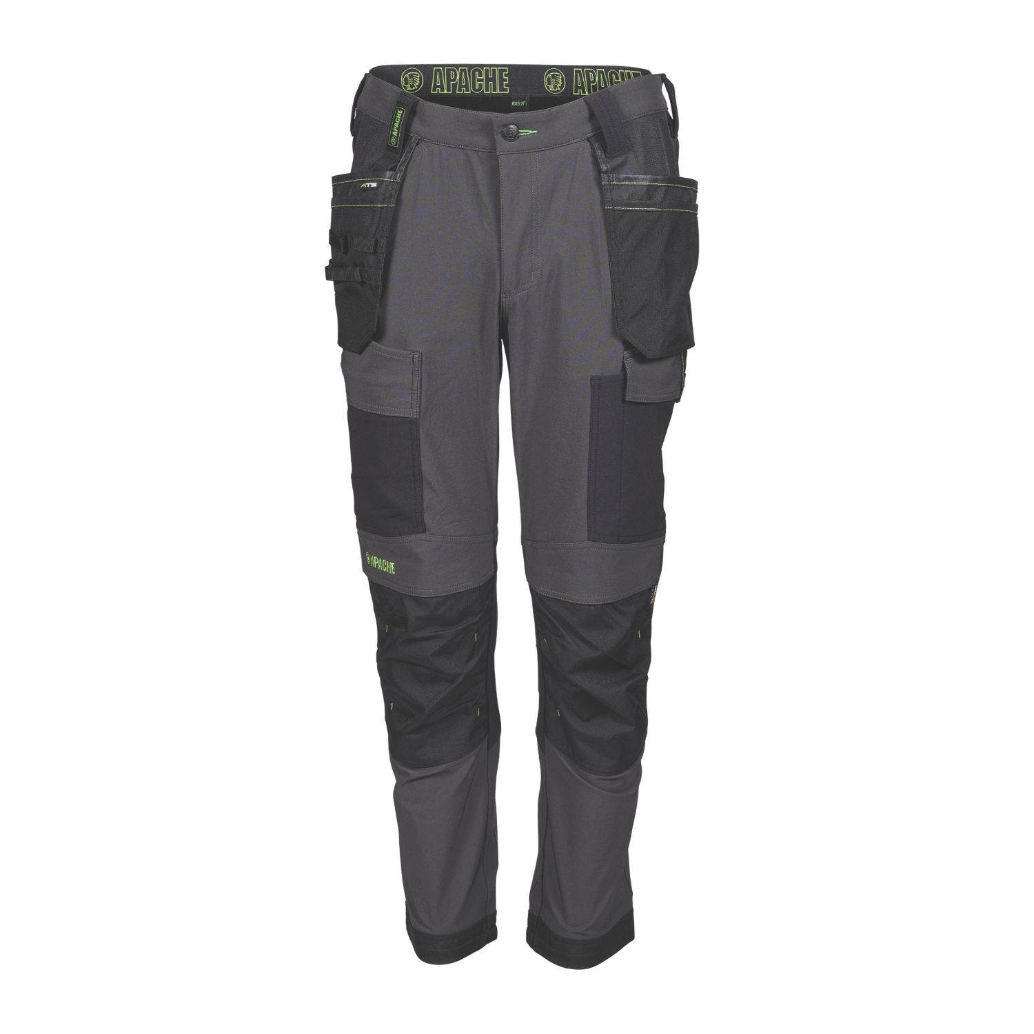 Apache Calgary Work Trousers Grey/Black 32" W 33" L (232VK)