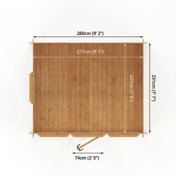 Mercia  9' x 7' 6" (Nominal) Reverse Apex Timber Log Cabin