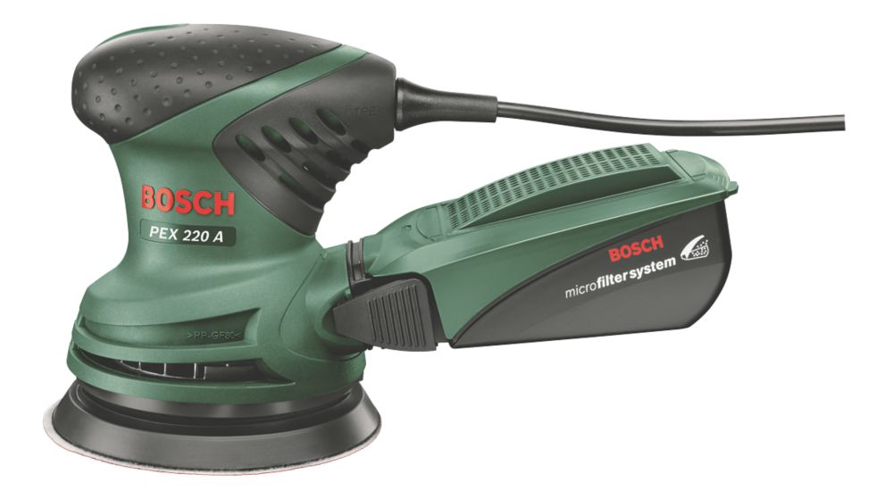 Suppose Great Barrier Reef Conscious Bosch PEX 220 A 125mm Electric Orbital Sander 230V - Screwfix