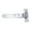 Smith & Locke Self-Colour Cranked Gate Hinge Hook & Band 134mm x 250mm x 45.5mm
