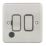 Hager Sollysta WRSSU83FOBSB 13A Switched Fused Spur & Flex Outlet  Brushed Steel with Black Inserts