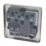 Hager Sollysta WRSSU83FOBSB 13A Switched Fused Spur & Flex Outlet  Brushed Steel with Black Inserts