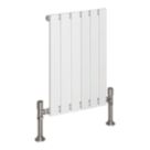 Reina Harley Single 600mm x 420mm 952BTU White Vertical Designer Radiator