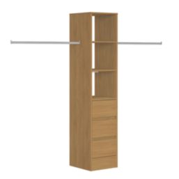 Spacepro  Interior Storage Tower Unit Oak 450mm x 2100mm