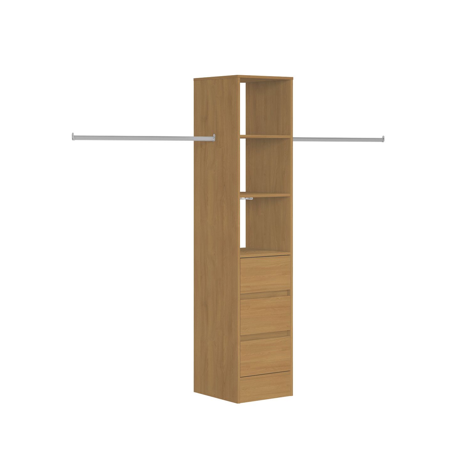 Spacepro Interior Storage Tower Unit Oak 450mm x 2100mm (233GP)